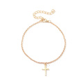 neueste Mode Kreuz Fußkettchen Gold / Silberlegierung Damen Fußkettchen Yiwu Großhandel Silber Charm Fußkettchen